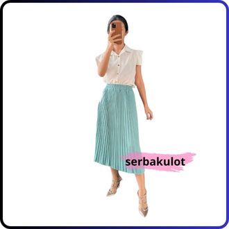 Rok Plisket Bludru Velvet Import 7/8 Highwaits