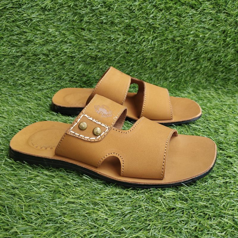 Sandal Selop Pria Kulit | Sandal Kulit Pria | Sandal Pria 100% Kulit Asli | Dr. iam 4023