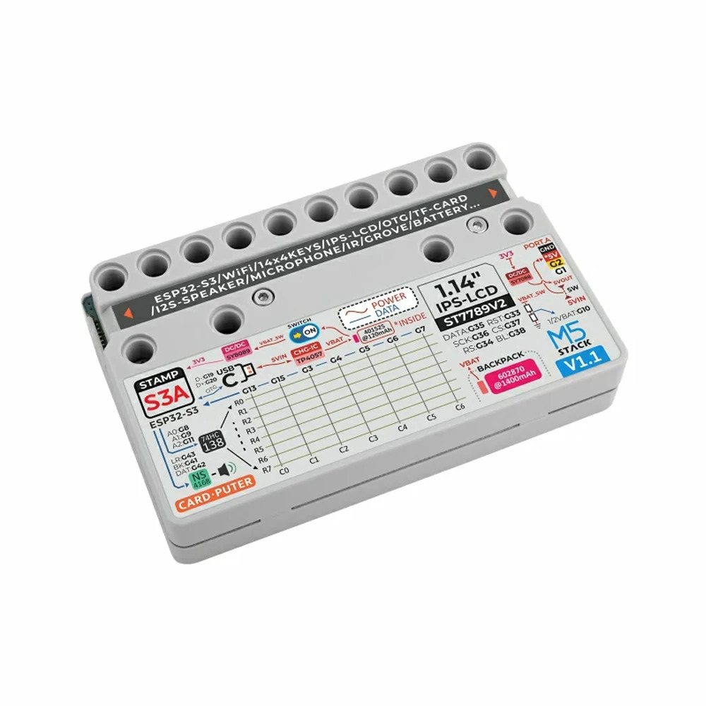 M5Stack Cardputer v1.1 StampS3A Papan Pengembangan ESP32-S3 Komputer Portabel