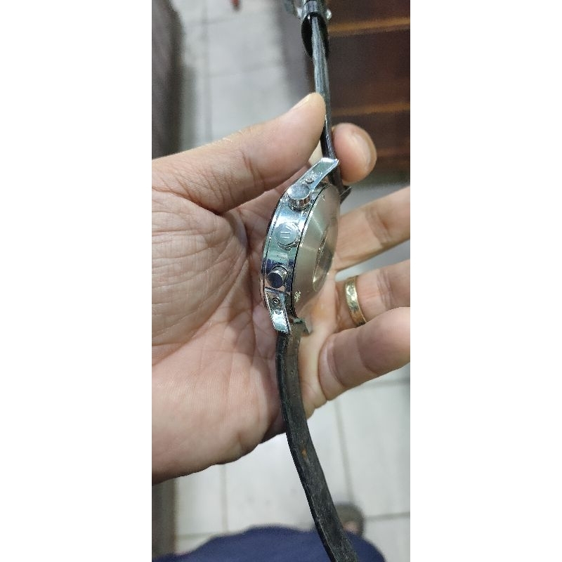 jam tangan pria analog sporty otomatis chronograph