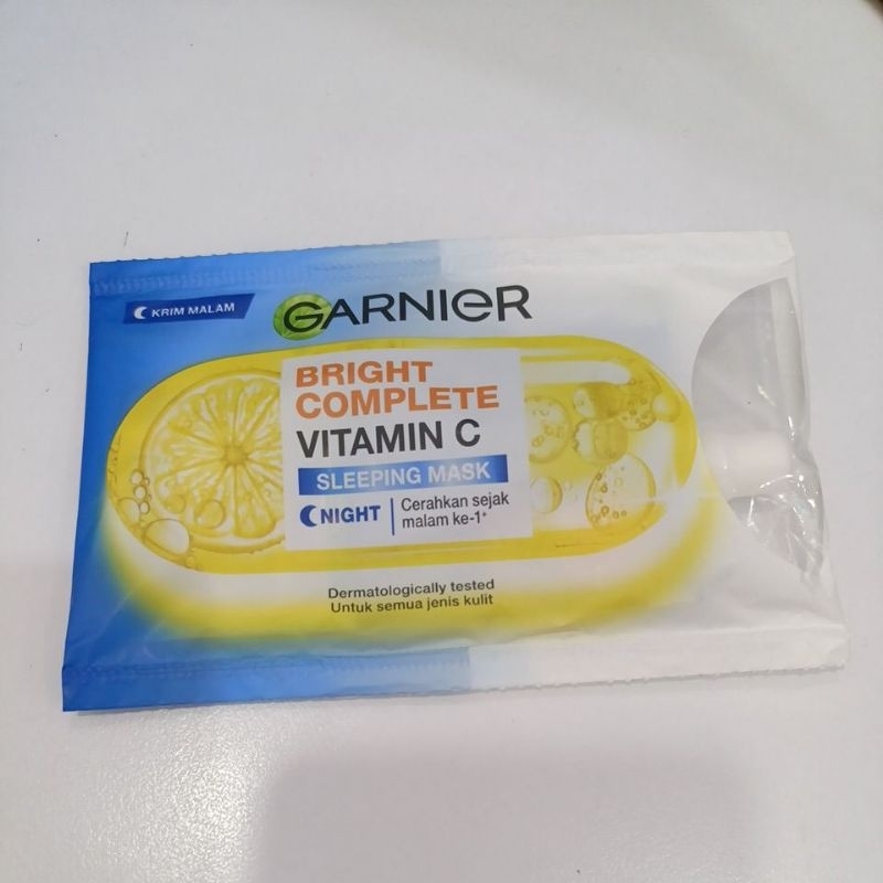 GARNIER BRIGHT COMPLETE VIT C SLEEPING MASK | CREAM MALAM SACHET