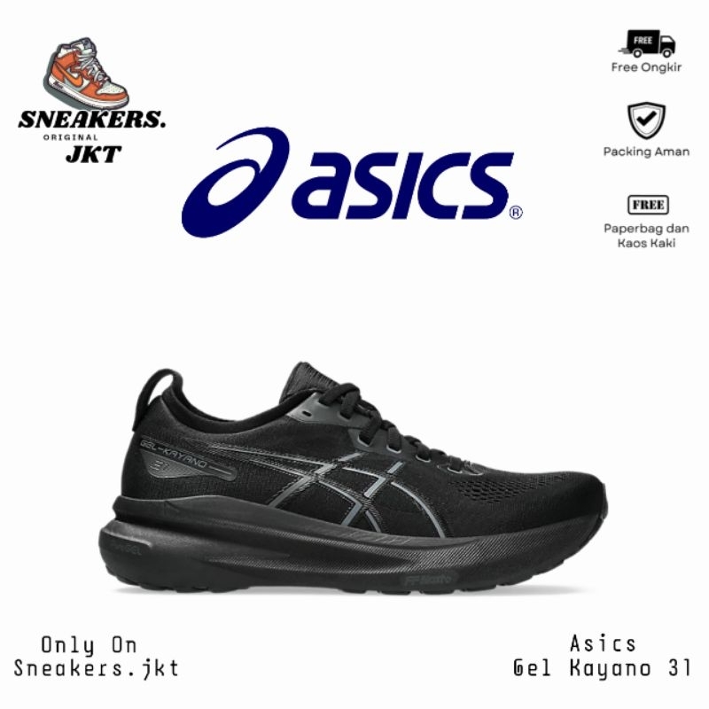 Sepatu Asics Gel-Kayano 31 Triple Black Original