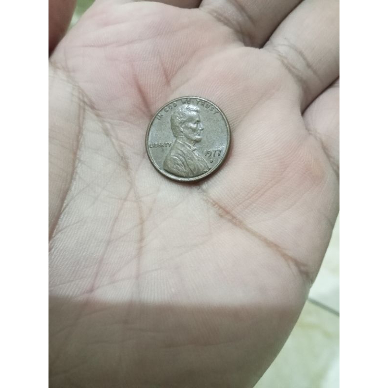 koin one cent lincoln th 1977d