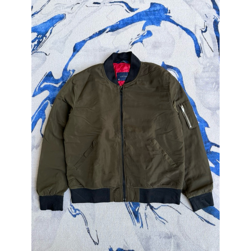 ZARA MAN BOMBER GREEN XL
