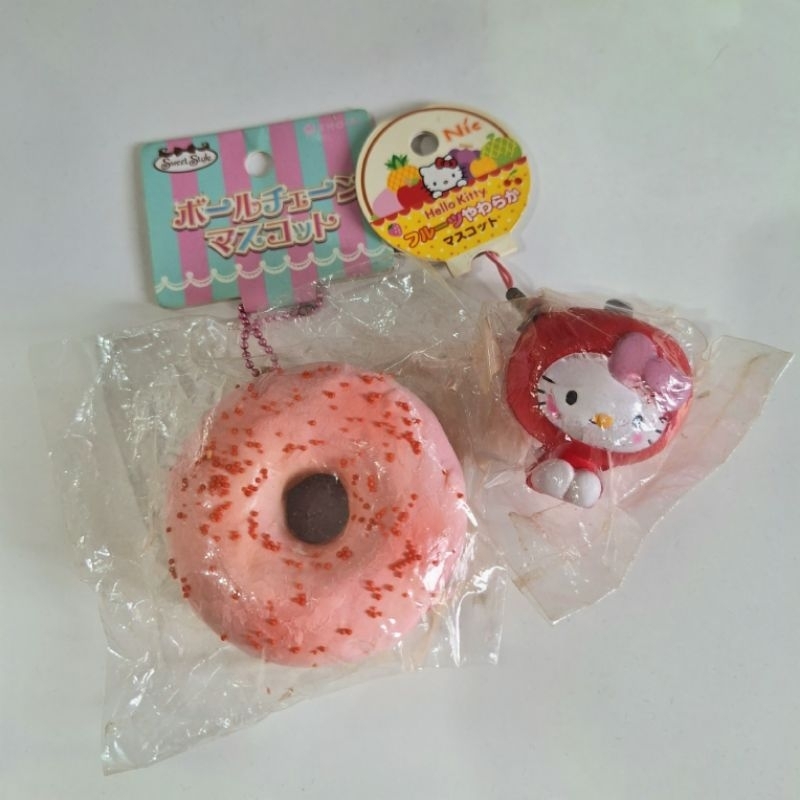 Lincense Hello Kitty in Apple costume, Sosis, and Sweet Style donut | preloved