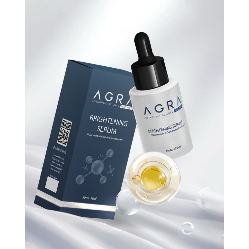 AGRA Brightening Serum 2pcs | Serum Wajah Pria Mencerahkan Kulit