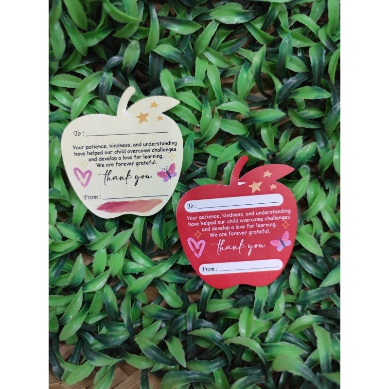 

sticker thank you teacher apel 20 pcs