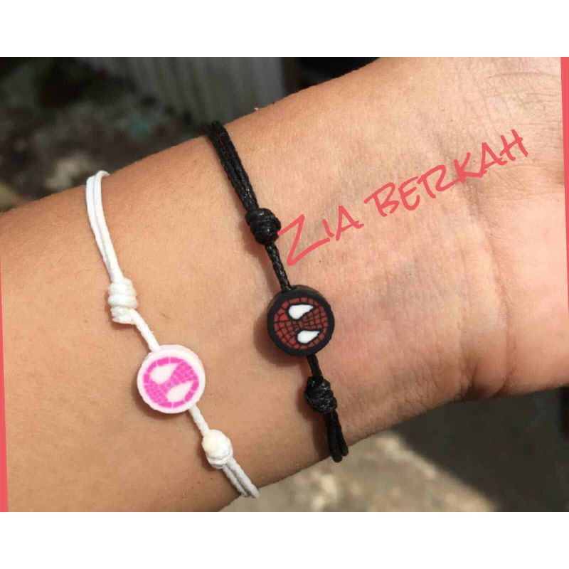 2pcs gelang couple spiderman / gelang couple superhero / gelang couple