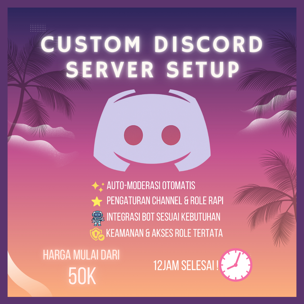 JASA SETUP SERVER DISCORD  | Auto Bot, Tema Kawaii, Aman