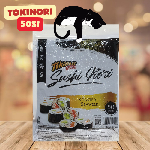 TOKINORI 50 LEMBAR/SUSHI NORI 50 SHEET/HALAL/ RUMPUT LAUT PANGGANG DRIED SEAWEED