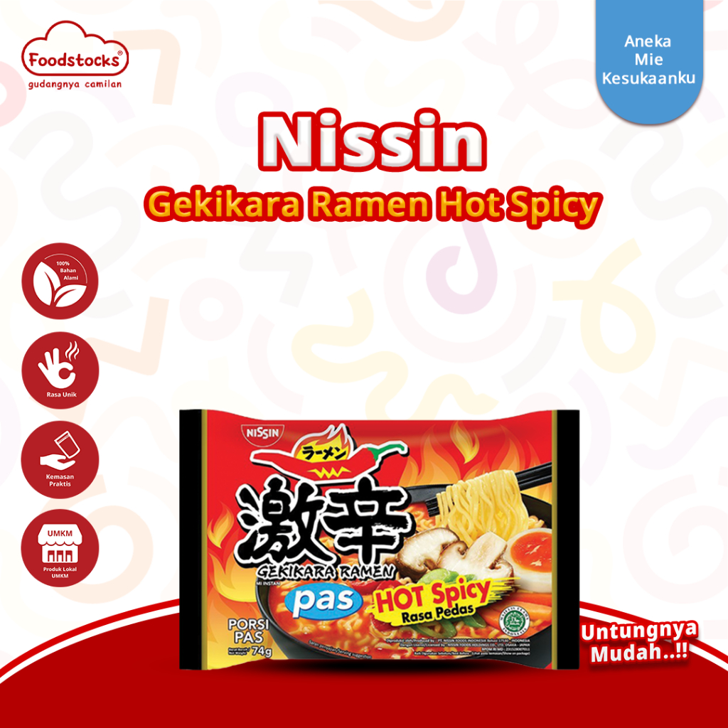 

Nissin - Gekikara Ramen Pas Hot Spicy Rasa Pedas 80gr