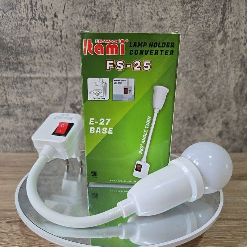 Peyangga Lampu Lamp Holder Converter Itami FS - 25 / Fitting Lamp E27