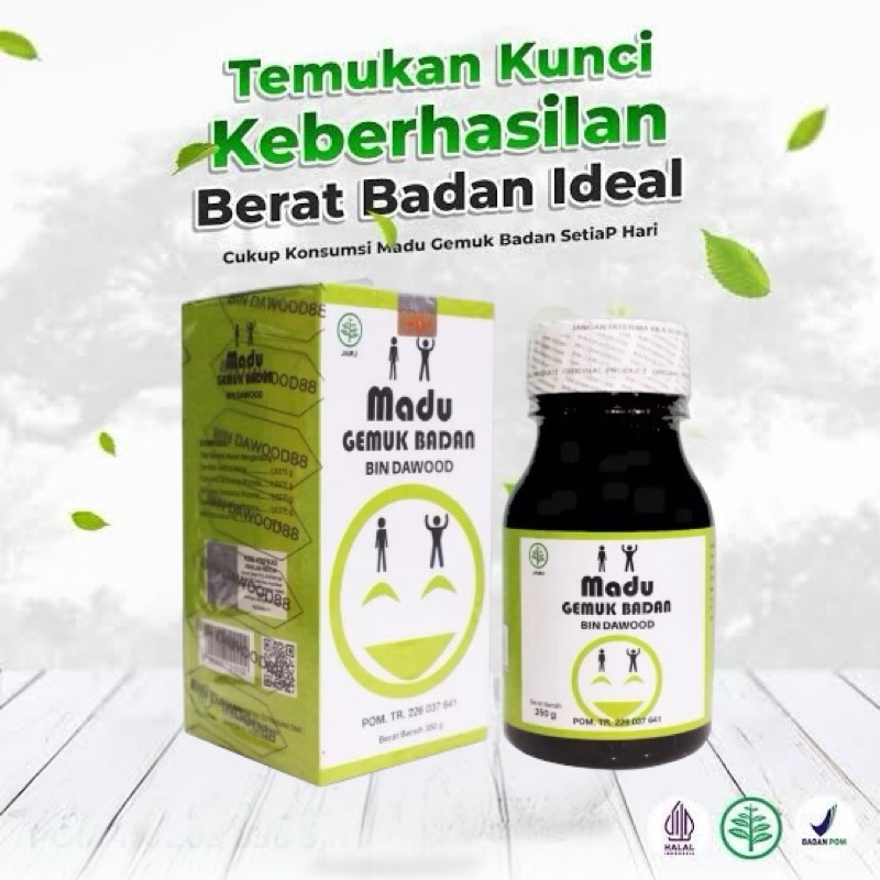 

(COD) Madu Gemuk Badan 350gr Bin Dawood Original | Dewasa Anak | Herbal Alami Menaikkan Berat Badan