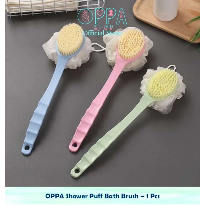OPPA - Shower Puff Sikat Mandi 2 Sisi Untuk Badan Punggung Penggosok Gosokan Daki Badan