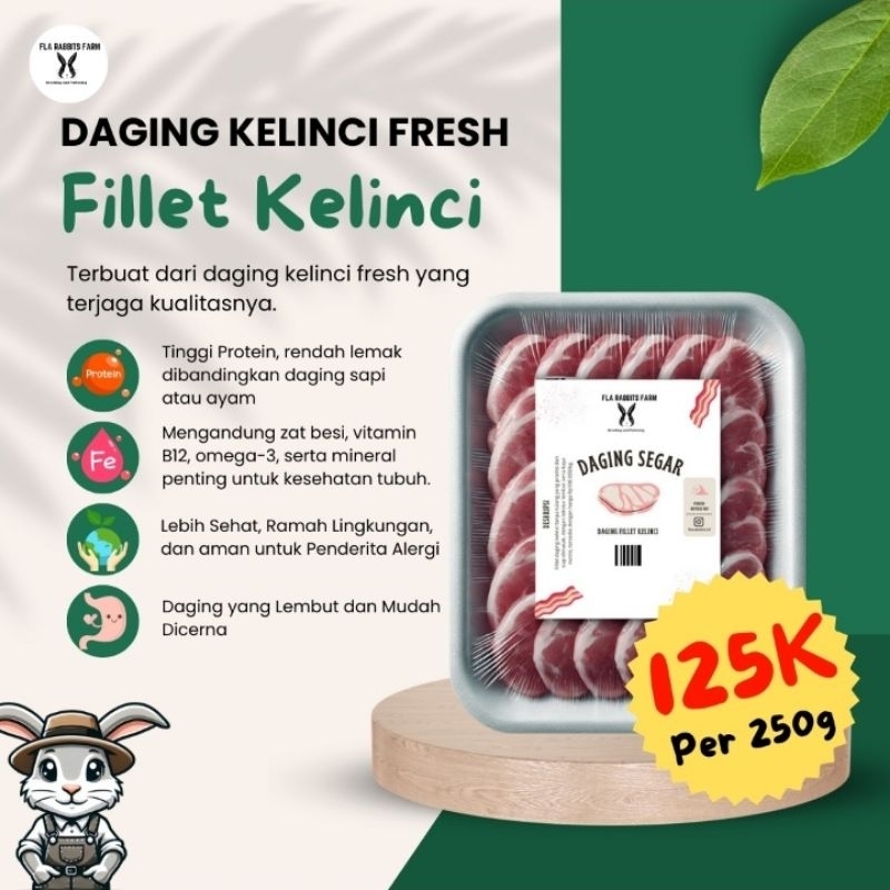 

Daging fillet kelinci halal