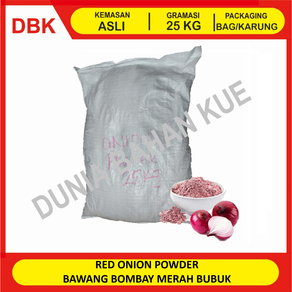 

BAWANG BOMBAY MERAH BUBUK / RED ONION POWDER / BAWANG BOMBAI BUBUK - 1 BAG 25 KG