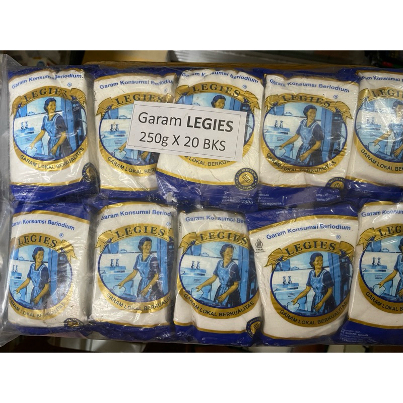 

GARAM LEGIES 250GR PAK ( 20 BUNGKUS )