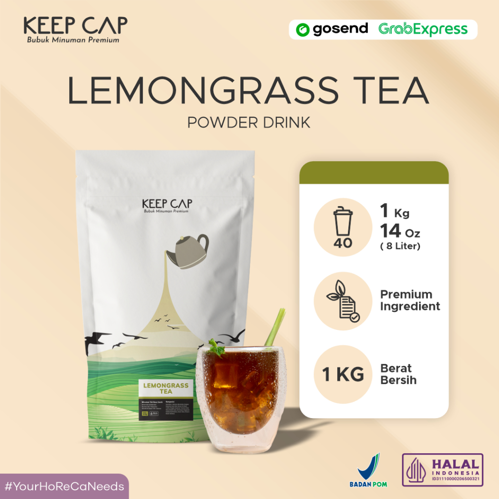 

Keep Cap Powder Drink Lemongrass Tea - Bubuk Minuman Teh Sereh