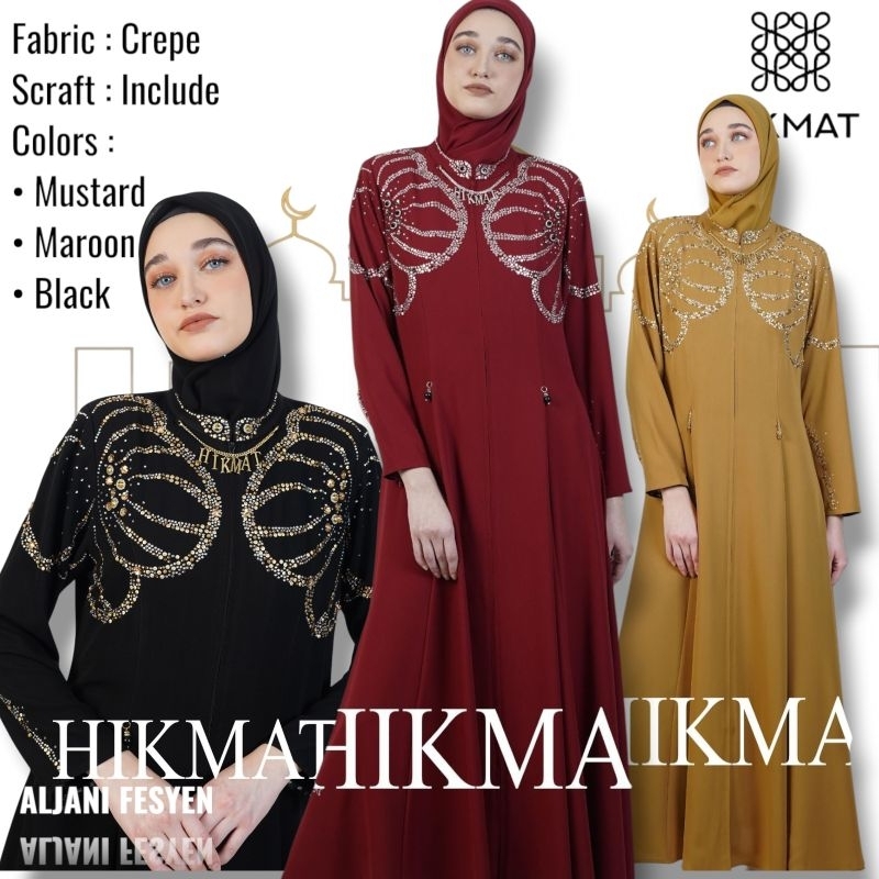 Abaya Hikmat Fashion Original A6265