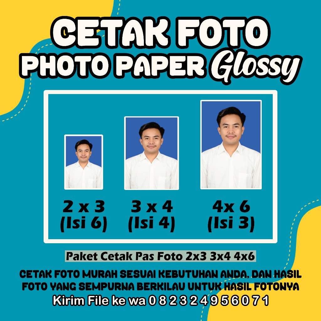 

PAKET MURAH CETAK PAS FOTO 2x3 3x4 4x6