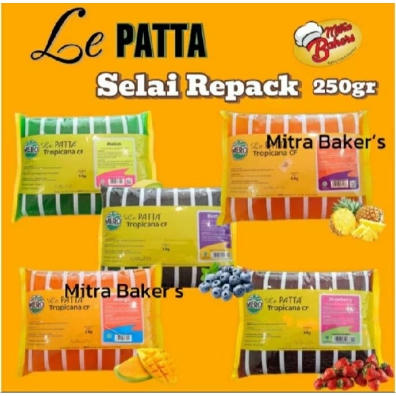 

REPACK 250 GRAM SELAI LEPATTA ALL VARIAN RASA SELAI LEPATTA KEMASAN REPACK 250GRAM