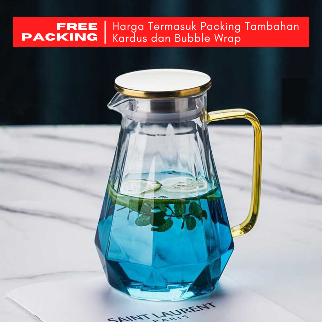 Teko Kaca Unik Teh Kopi Jus Chinese Tea Tahan Panas Minimalis Aesthetic