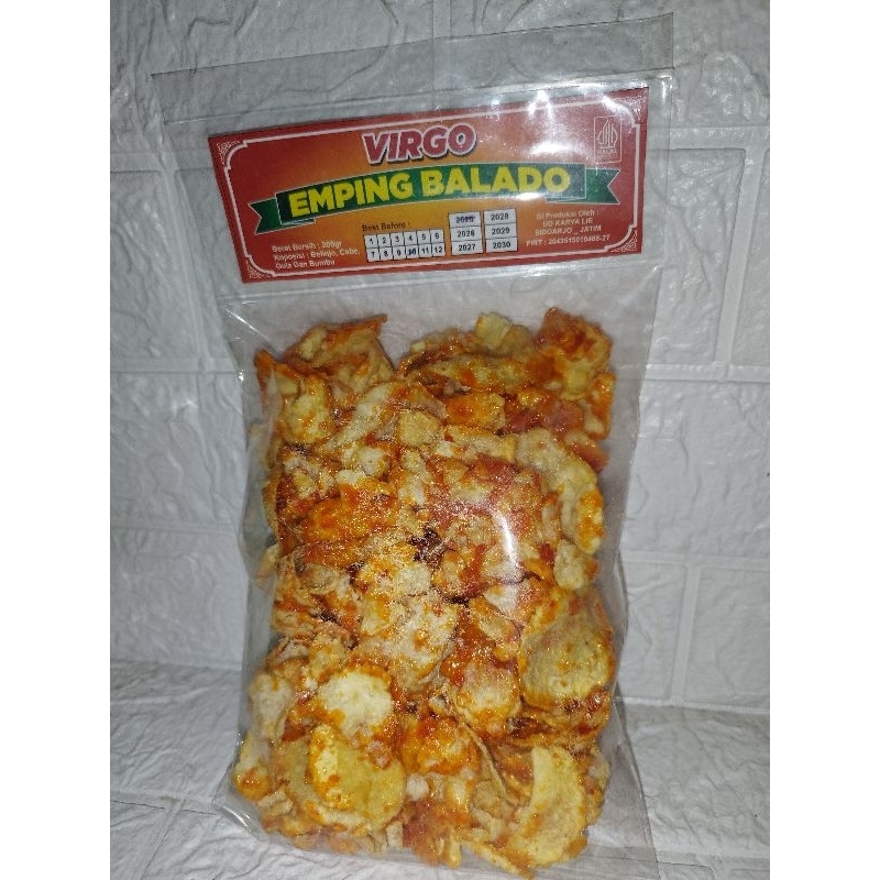 

Emping blinjo Balado cap Virgo