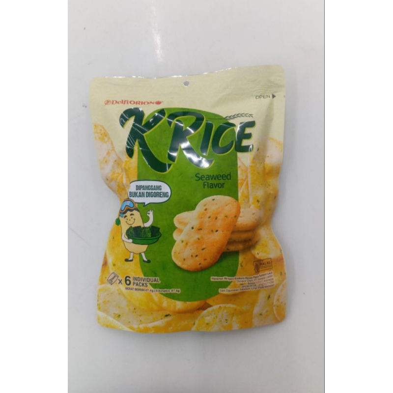 

KRICE crackers Snack(Krekers Beras)Cemilan Delfi Orion