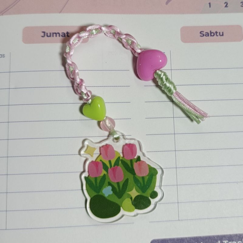 

Flowery Satin Macrame Bookmark / Pembatas Buku