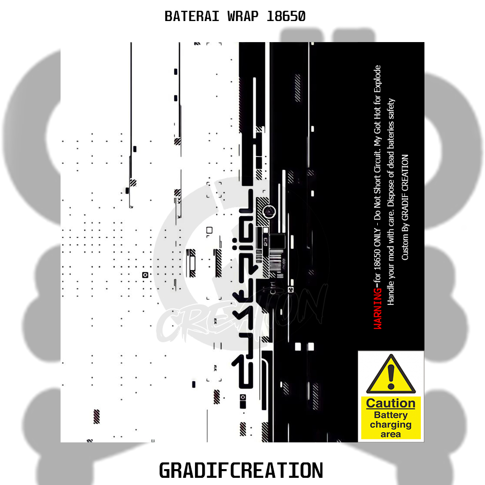 

Stiker Vynil Wrap Baterai 18650 Cyberpunk