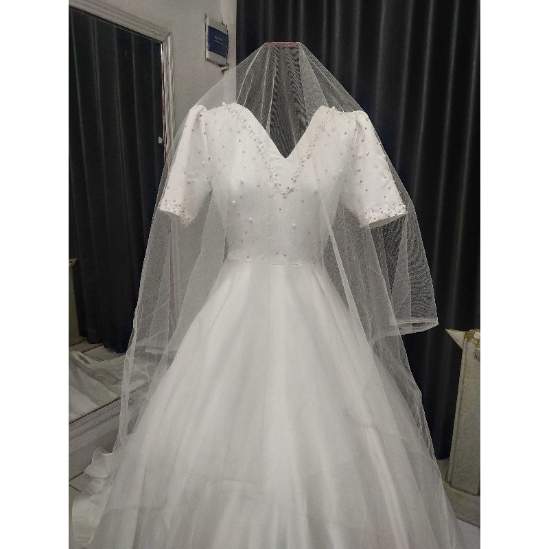 gaun pengantin simple