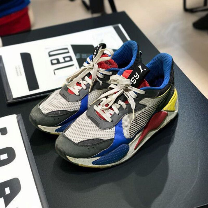 sepatu puma rsx toys multicolor size 44.5 29cm preloved