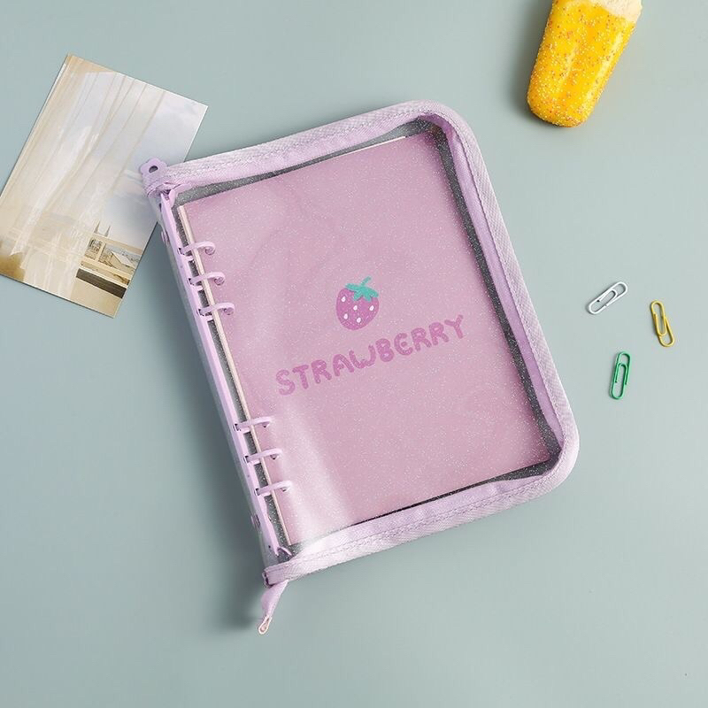 A5 BINDER ZIPPER RESLETING PVC GLITTER + (FREE 10 PCS SLEEVE PHOTOCARD) ALBUM PHOTOCARD GLITTER ALBU