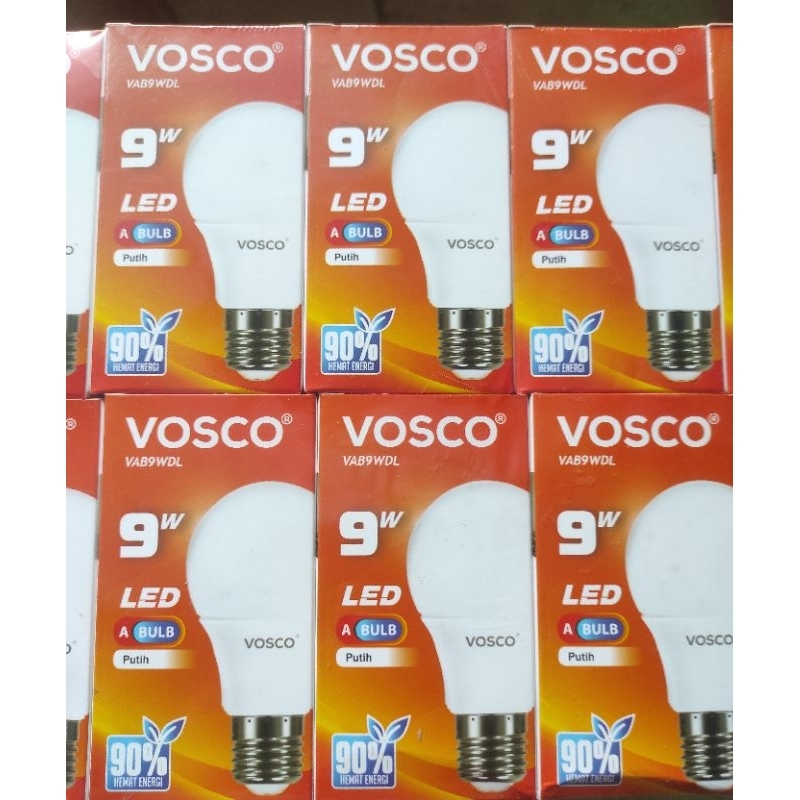 LAMPU LED VOSCO LED A BULB 9WATT BOHLAM LED VOSCO 9WATT