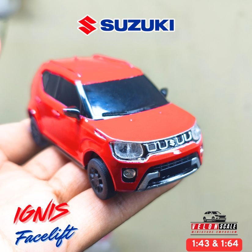 DIECAST MINIATUR SUZUKI IGNIS FACELIFT SKALA 1:43 BISA CUSTOM WARNA DAN PLATNOMOR