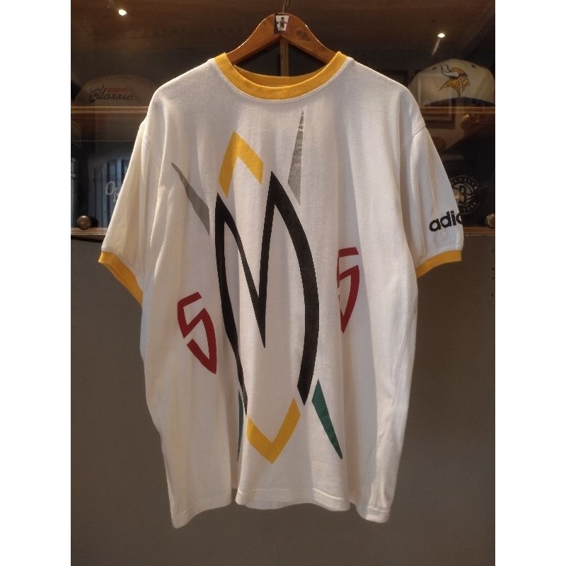 Vintage 90s Ringer Tee Adidas Dikembe Mutombo