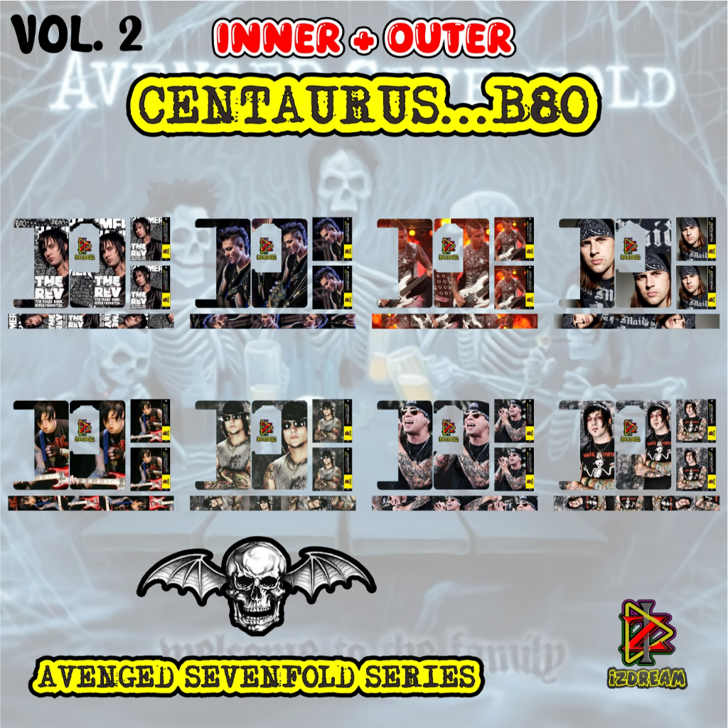 

AVENGED SEVENFOLD STICKER GARSKIN FULL BODY CENTA B80 (VOL. 2)