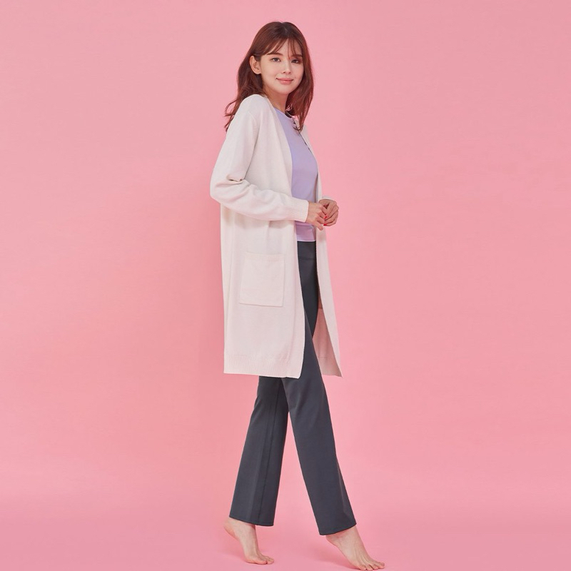 23/006 STL URBAN LONG CARDIGAN (soft knit) - pakaian olahraga wanita premium korean style korea gym 