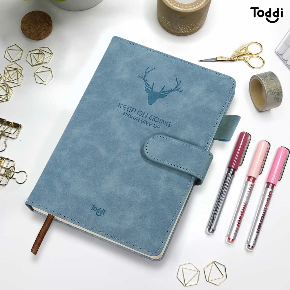 

Toddi Buku Jurnal Hardcover Notebook Diary 68GSM 360 Halaman Grid - TL5 - Baby Blue