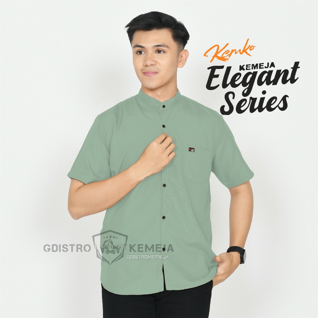 Baju kemko pria dewasa terbaru Kemeja koko polos cowok katun pemium Hem cowok busana muslim laki lak