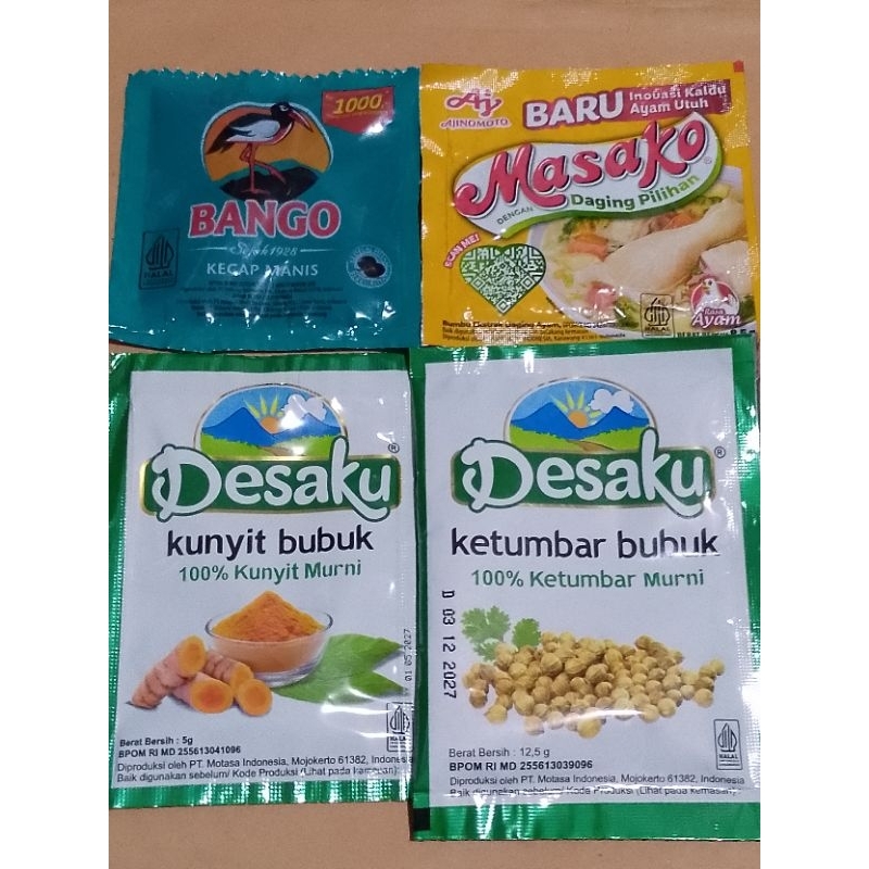 

Kecap Bango+Kunyit Bubuk+Masako+Ketumbar Bubuk Paket 3F (TRB62)