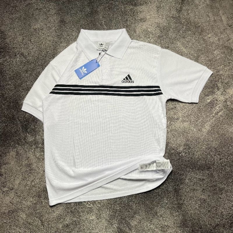 Kaos Kerah Pria Adidas Original Full Tag Label Baju Kaos Pria Kaos Adidas Lengan Pendek
