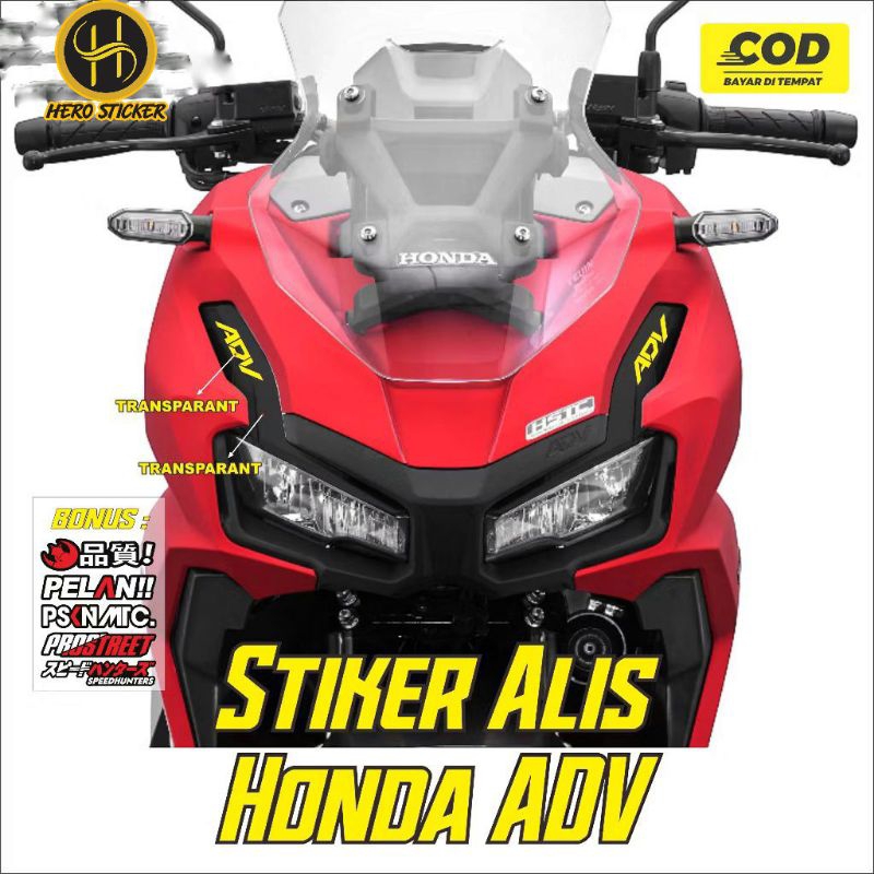 Sticker Stiker lampu alis honda adv / Sticker lampu adv motif polos