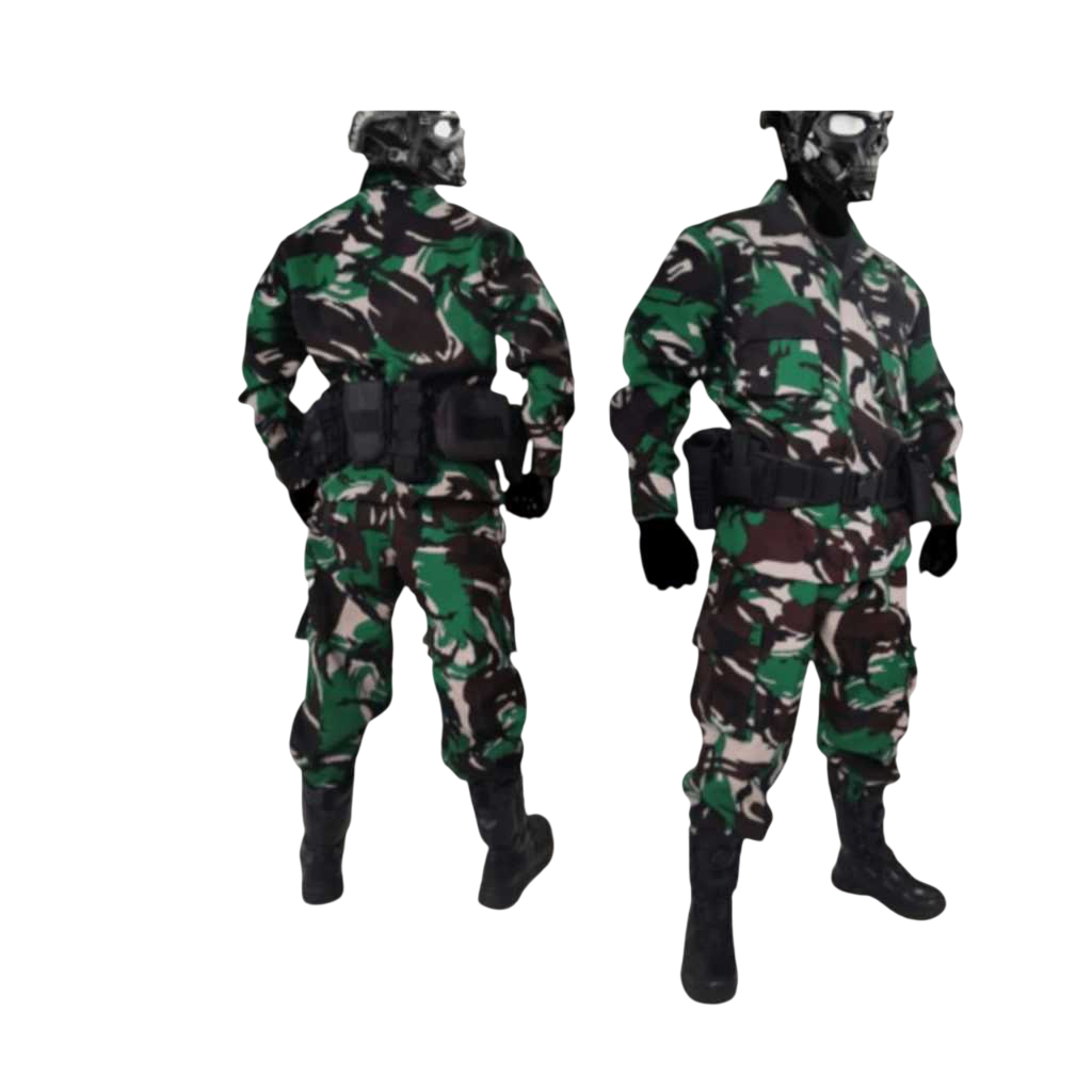 Setelan Baju PDL Malvinas TNI AD Bahan Velbed Premium Loreng Malvinas/PDL Tempur TNI AD/PDL Tentara