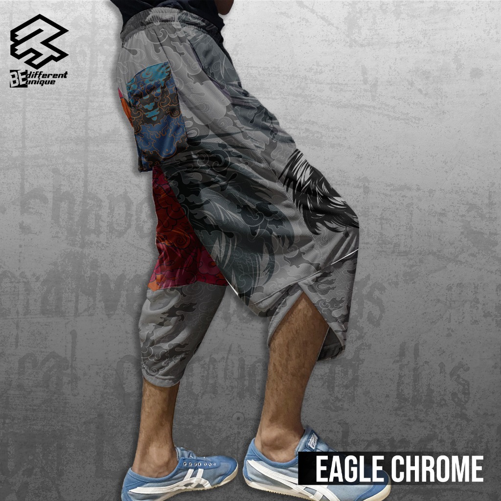 Harem Pants / Celana Harem Casual Pria Wanita Motif Fullprint Eagle Chrome