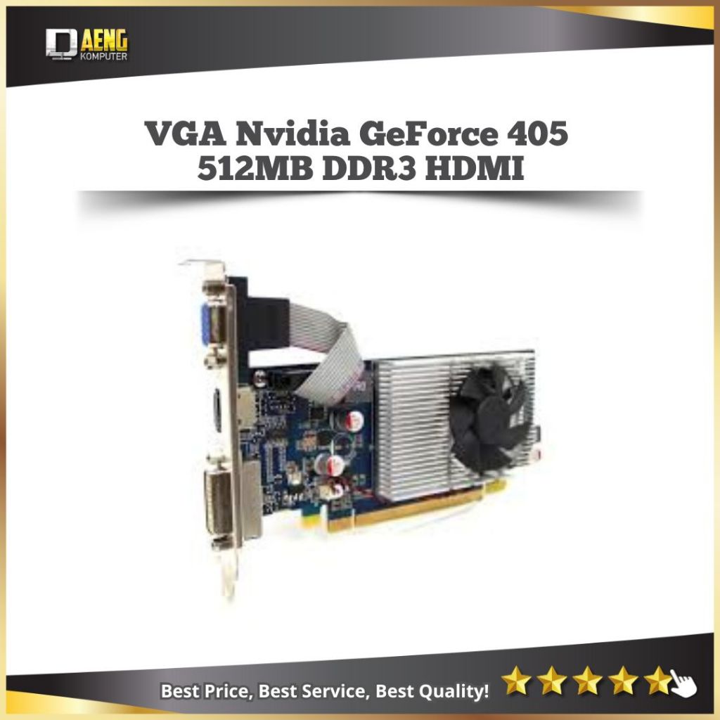 VGA Nvidia GeForce 405 512 MB 64 bit DDR3 ada HDMI Profil Standar
