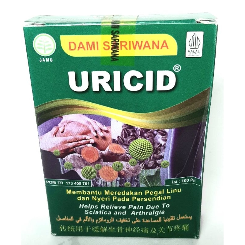 

Jamu Uricid Dami Sariwana isi 100 pil