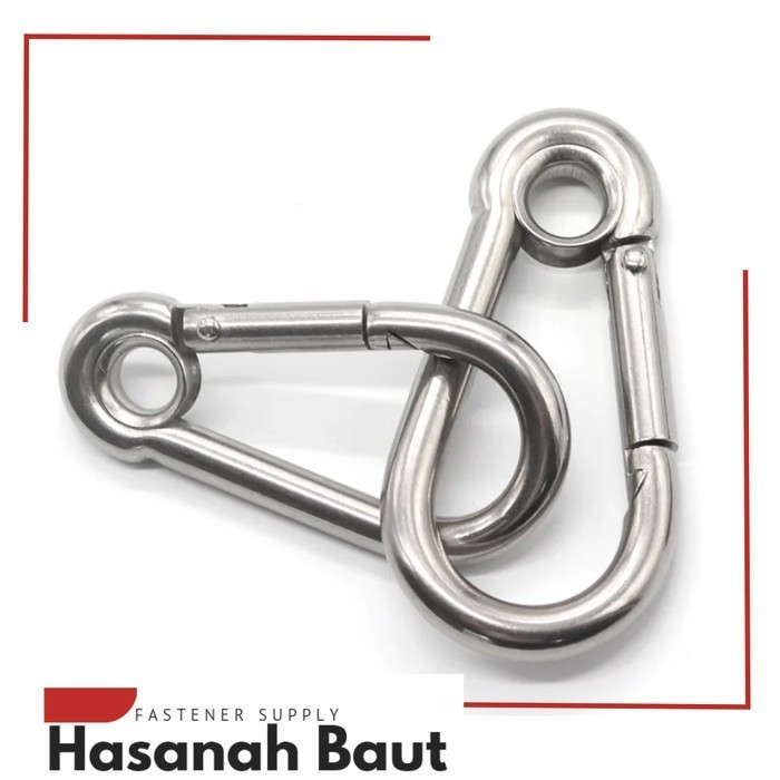 Snap Hook with Eyelet 4MM Stainless 304