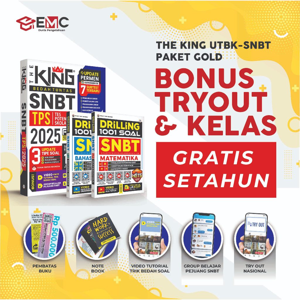 The King SNBT 2025 Paket Lolos SNBT The King Bedah Kisi - Kisi SNBT 2025 Terlengkap