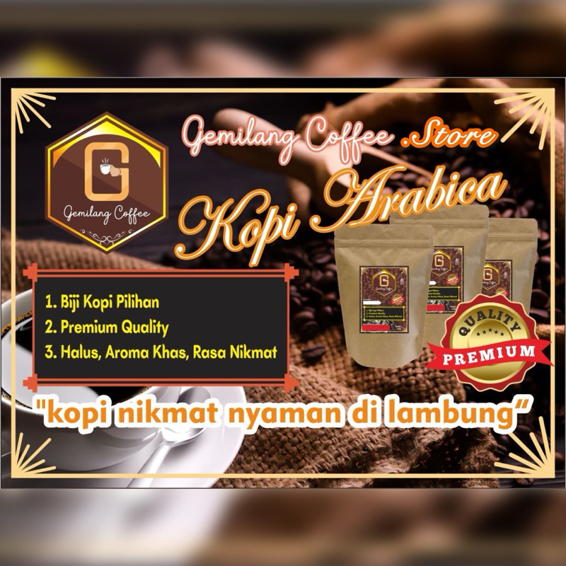 

Kopi bubuk ARABICA asli kemasan 1 kg rasa nikmat